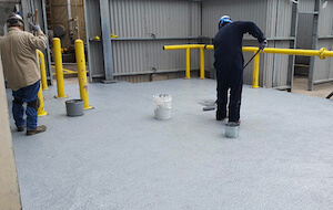 EIS workers performing concrete install services