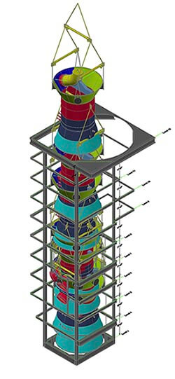 Autocad design showcasing rigging services