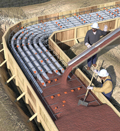 Illustration showcasing underground duct bank electrical services